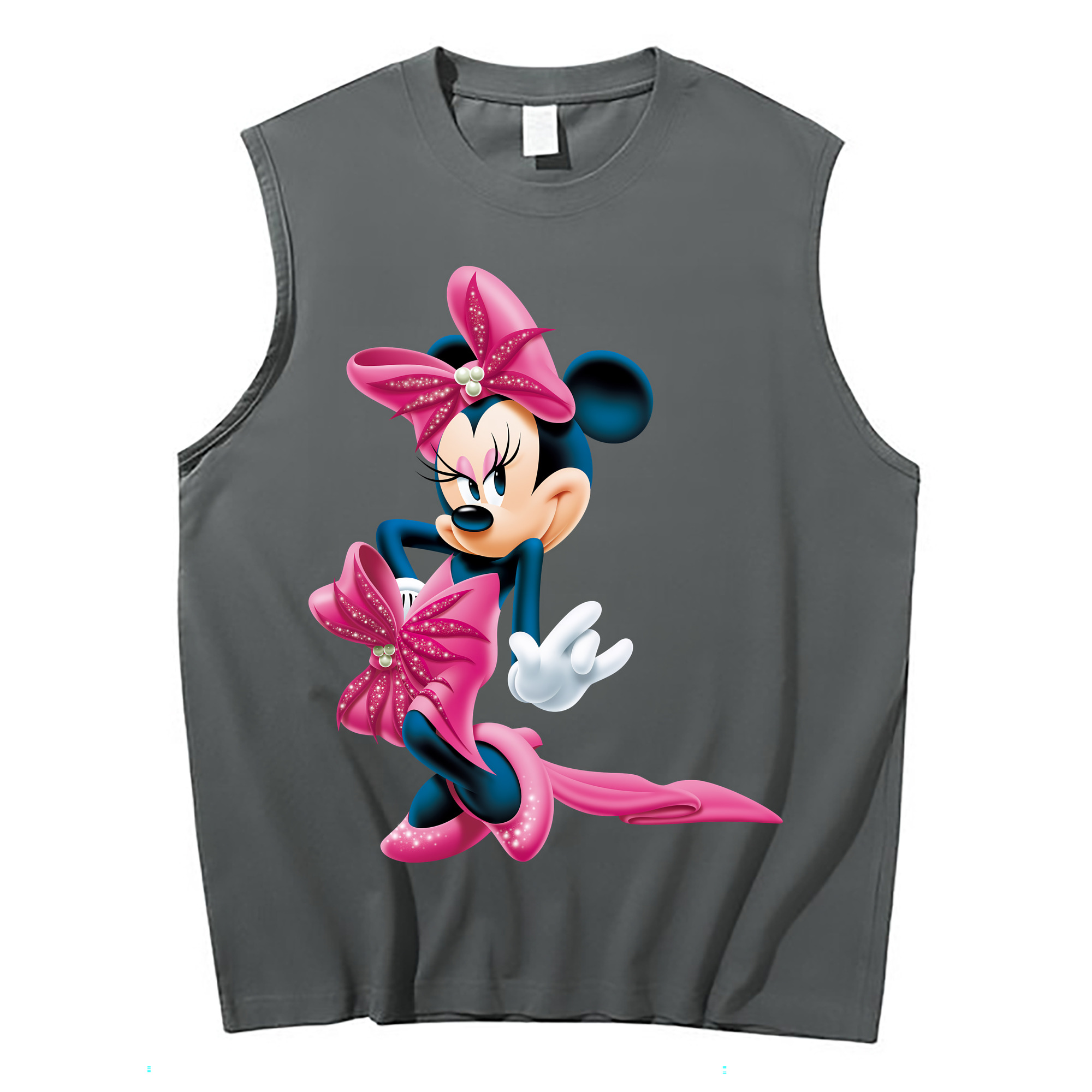 （画像用） ミッキーマウス Mickey Mouse コットン100％タンクトップ（フロントプリント）